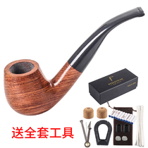 New Rosewood pipe old-fashioned cauldron 9mm activated carbon filter special portable pipe delivery accessories