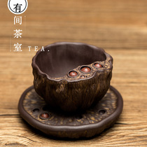 Purple sand can raise lotus seed owner Cup Lotus Cup Cup Yixing high-grade tea ceremony supplies purple sand pot accessories