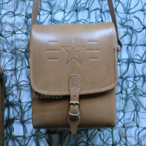 Handmade leather vintage shoulder bag travel bag casual bag war movie props old leather