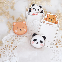 EverEin bear face big acrylic PP clip hand tent decoration transparent plastic clip cute panda brown bear