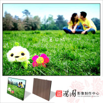 24-inch crystal table photo set wedding photo enlarged printing Wall photo frame photo Lamina woodblock print