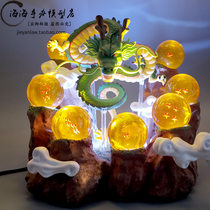  Dragon Ball SuperMega Dragon WCF rockery luminous crystal ball bracket scene base hand-made mold decoration
