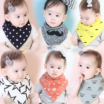 Baby Boy Triangle Towel Pure Cotton Double Layer Press Buckle Autumn Winter Thickened large number of male and female baby drooling around mouth Han version