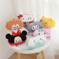 Cute girl heart Melody rabbit Jade Gui dog plush cartoon large capacity pen bag cosmetic bag bear bear purple rabbit