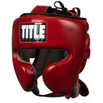 TITLE Leather Vintage BLOOD and SWEAT Series MUAY Thai Boxing Helmet