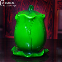 White porcelain large number Lotus holy water cup for cup Buddha for cup water glasses Adder Defied Ceramic Water Purification Cup Water Purification Bottle