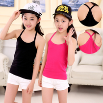 Children 8 girls sling small vest cotton 9 base 5 summer 11 years old 3 middle and large children 4 girls 6 sleeveless underwear 7