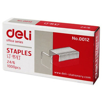 Del 0012 Staple 24 6 Staples Conventional General Staples Number 12 1000 Box