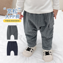 Baby large pp pants spring autumn slim fit baby baby fart pants male treasure spring tide boy children spring dress trousers