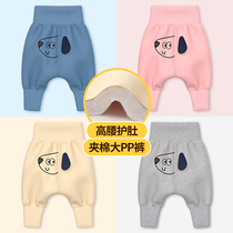 Baby big pp pants high waist belly pants winter wear cotton padded thick winter women Baby mens cotton pants