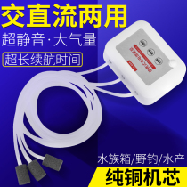 Rechargeable oxygen pump fish tank silent high air flow aerating pump fish aerator outdoor oxygen pump AC and DC dual purpose