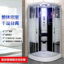 Shower room overall bathroom toilet integrated dry and wet separation partition bath room Arc sector household bath room