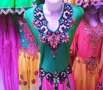 Xinjiang Uighur dance costume National dance performance costume female pearl beads