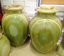 Pakistan Featured Natural Jasper Vase One Pair Gift Pack Freight