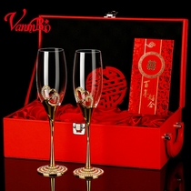Red wine glass set goblet Household light luxury wedding red gift box Champagne glass White wine glass set Glass wine set