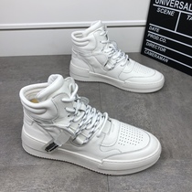 2022 spring high helper Korean version of thick bottom sports casual shoes 100 hitch mens fashion board shoes shake the same wave mens shoes