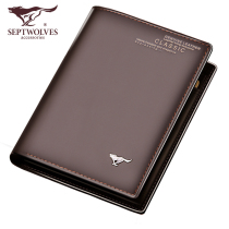 Seven Wolves Wallet Mens Real Leather Mens Wallet 2021 New Exploits Vertical Young Brands Special Cabinets