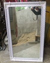 Barber mirror table hair salon shop mirror table hairdressing mirror floor mirror single-sided frame fitting mirror hairdressing mirror makeup hanging mirror