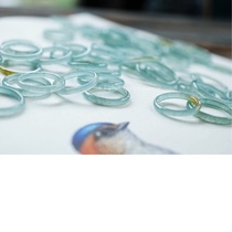 All things in mountains and rivers natural A goods blue water jade ring