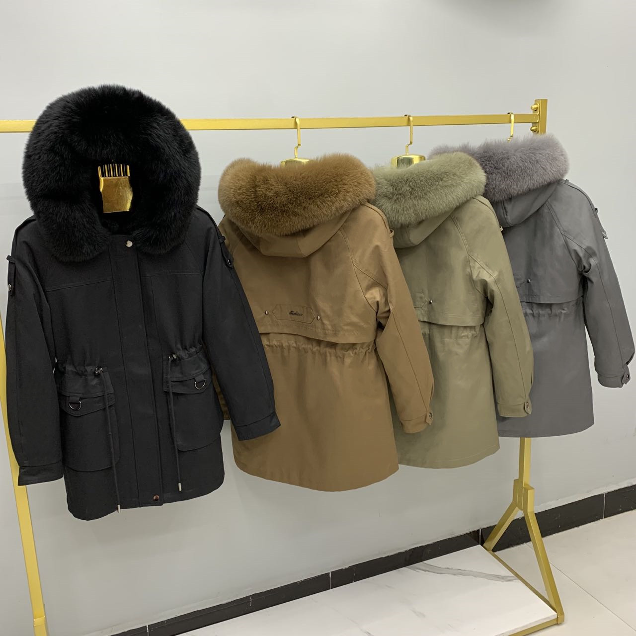 派克服女2022新款皮毛一体外套女大衣狐狸毛领兔毛内胆可拆卸外壳