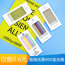 Exquisite multicolor pencil wax birthday cake with decorative net red creative romantic smokeless tearless gold-plated candle set