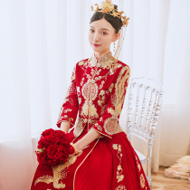 Xiuhe clothing 2021 New Bride wedding winter Chinese dragon and phoenix coat toast clothing small man He Xiufu Xiuhe