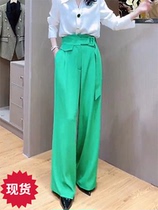 High Waist Pituitary Straight Drum Suit Broadlegged Pants Woman 2022 Spring new Korean version 100 lap collection waist display slim and high Western pants