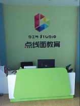 Custom Training School Roast Lacquer Front Desk Kindergarten Early Education Center Reception Desk Bar Desk Childrens Clothing Mother & Baby Store Cashier Desk