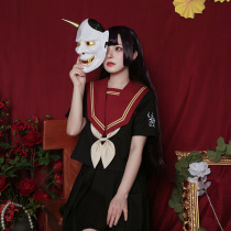 Spot (Zhuzhu home)ghost face summer clothes Summer short sleeve sailor suit top bad dark orthodox JK uniform