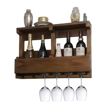 European-style solid wood wall-mounted wine rack wine rack red wine rack rack hanging wall hanging tall red wine cup holder