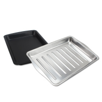 Heat insulation gloves thickened roasting fish pan roasting pan square non-stick pan charcoal barbecue pan induction cooker pan commercial