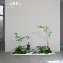 Nordic emulated plant landscaping large fake green plant indoor decoration withered landscape shop window plant landscape swaying pieces