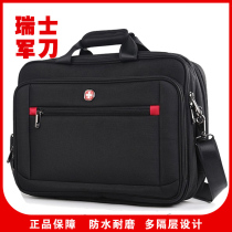 Swiss Army Knife Mens Bag Briefcase Oxford Single Shoulder Bag Large Capacity 15 6 Inch Laptop Bag Skew Satchel Bag