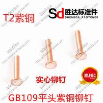 M5 6 8 series GB109 flat copper rivets rivets solid in 1kg of GB National