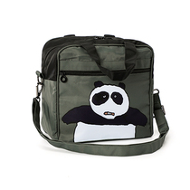 NDHT Panda Boys Large Capacity Lunch Bag Messenger Bag Waterproof Rice Bag Literary Shoulder Bag Student Bag