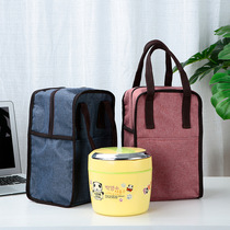 New double handle insulation bag carrying pot bag rice box bag students go to school with lunch bag European style
