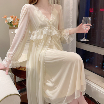 Sexy Sleepwear Womens Spring Summer Net Yarn Sex Modee Lace Harness Sleeping Dresses Sleeping Robe Suits 2022 New