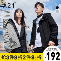 A21 men hooded jacket long sleeve 2021 Autumn New Couple 3m mens windbreaker Tide brand mens clothes
