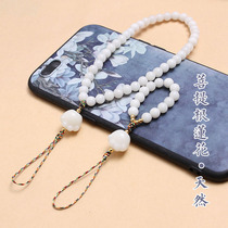 Bodhi root cat claw wrist mobile phone chain pendant hand-woven anti-lost lanyard anti-drop anti-fall retro short Buddha pendant