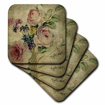 3dRose cst_173503_2 Vintage Florals Grunge by Angelan