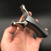 New high back Chicken King slingshot sight clip round head tie skin 440 stainless steel aviation aluminum handle handle flat leather bow