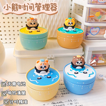 Small Bear Bubble Bath Mechanical Timer Children Students Learn Disciplined Time Manager Timer Reminder