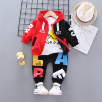  Male baby autumn suit Western style 0-1 a 3-4 years old handsome clothes Baby childrens jacket small boy three-piece suit