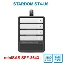 Stardom ST4-U6 4 disk SFF-8644 miniSAS 12G SAS SATA hard disk array cabinet desktop HD 4K