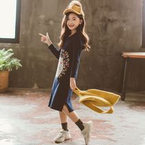 Girls dress dress foreign air mesh red spring dress 2022 new CUHK Tong Lianhood dress child casual long skirt