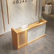 Cashier shop Chinese fashion milk tea shop barber shop beauty salon jewelry imitation marble baking paint front desk creativity