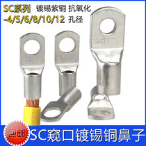 SC peep copper nose copper wire ear SC25-6 8 10 12 marine tinned copper terminal GB pure copper