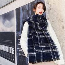 The new scarf womens autumn and winter season Korean version of the long thick warm wild student wool knitting collar