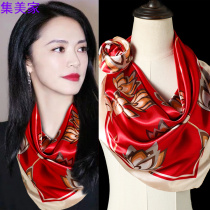 90 square scarves factory direct sales Hangzhou scarf silk spring and autumn womens professional silk scarf scarf head scarf shawl scarf