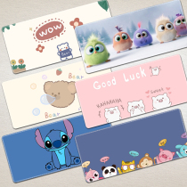 Mouse pad oversized female lock edge thickened cute girl animation notebook custom student keyboard pad wrist guard computer pad desk pad desk pad writing table male game e-sports book table pad